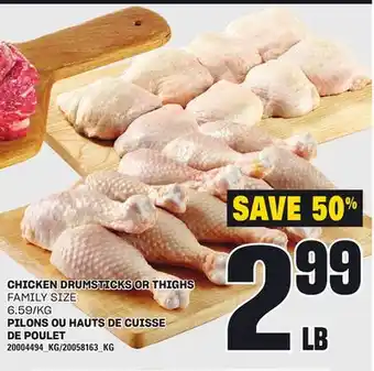 Independent Grocer CHICKEN DRUMSTICKS OR THIGHS offer