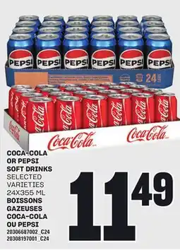 Independent Grocer COCA-COLA OR PEPSI SOFT DRINKS, 24X355 ML offer