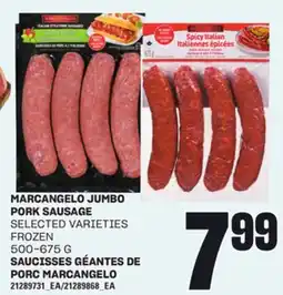 Independent Grocer MARCANGELO JUMBO PORK SAUSAGE, 500-675 G offer