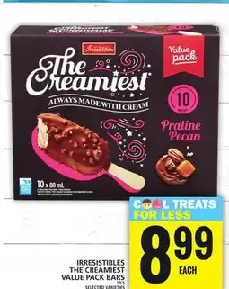 Food Basics IRRESISTIBLES THE CREAMIEST VALUE PACK BARS offer