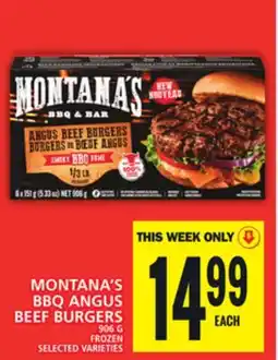Food Basics MONTANA'S BBQ ANGUS BEEF BURGERS offer
