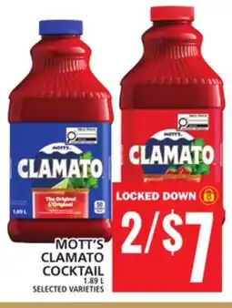 Food Basics MOTT'S CLAMATO COCKTAIL offer