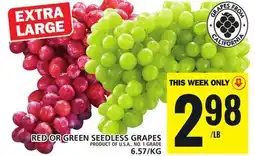 Food Basics RED OR GREEN SEEDLESS GRAPES offer