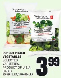 Loblaws PC CUT MIXED CUT MIXED VEGETABLES, 340 G offer