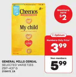 Loblaws GENERAL MILLS CEREAL, 297-437 G offer