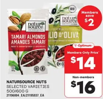 Loblaws NATURSOURCE NUTS, 500/600 G offer