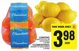 Food Basics LEMONS OR CLEMENTINES offer