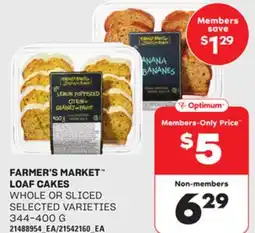 Loblaws FARMER'S MARKET LOAF CAKES, 344-400 G offer