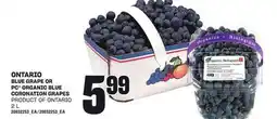 Loblaws PC ORGANIC BLUE CORONATION GRAPES, 2 L offer