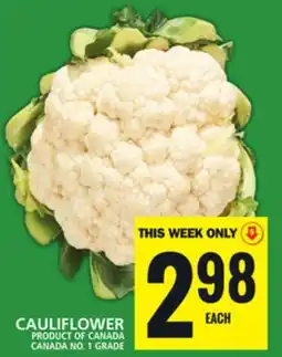Food Basics CAULIFLOWER offer