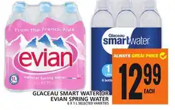 Food Basics GLACEAU SMART WATER OR EVIAN SPRING WATER offer