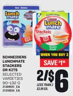Loblaws SCHNEIDERS LUNCHMATE STACKERS OR KITS, 90-132 G offer