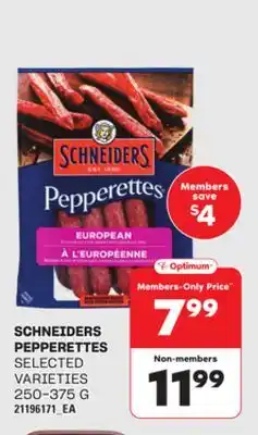 Loblaws SCHNEIDERS PEPPERETTES, 250-375 G offer