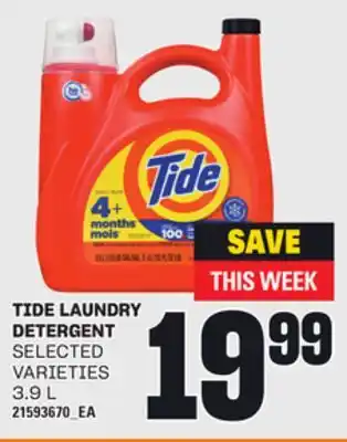 Loblaws TIDE LAUNDRY DETERGENT offer