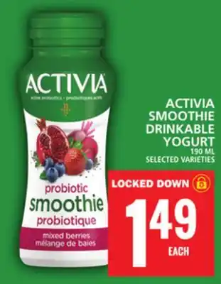 Food Basics ACTIVIA SMOOTHIE DRINKABLE YOGURT offer