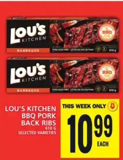 Food Basics LOU'S KITCHEN BBQ PORK BACK RIBS offer
