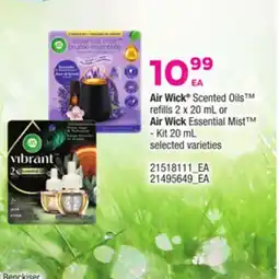 Loblaws AIR WICK SCENTED OILS REFILLS, 2 X 20 ML OR AIR WICK ESSENTIAL MIST - KIT, 20 ML offer