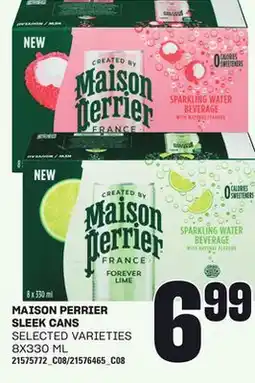 Loblaws MAISON PERRIER SLEEK CANS, 8X330 ML offer
