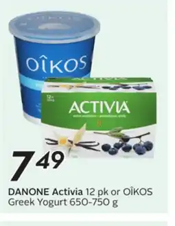 Sobeys DANONE Activia offer