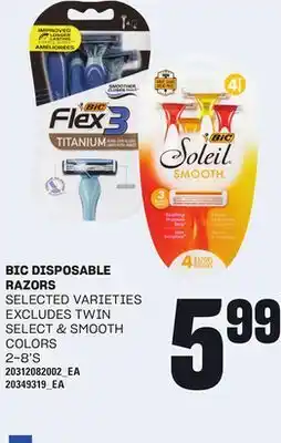 Loblaws BIC DISPOSABLE RAZORS, 2-8'S offer