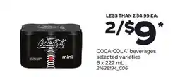 Loblaws COCA-COLA BEVERAGES, 6 X 222 ML offer