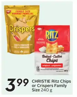 Sobeys CHRISTIE Ritz Chips or Crispers Family Size offer
