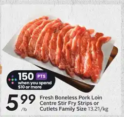 Sobeys Fresh Boneless Pork Loin Centre Stir Fry Strips or Cutlets offer