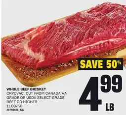 Loblaws WHOLE BEEF BRISKET offer