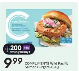 Sobeys COMPLIMENTS Wild Pacific Salmon Burgers offer