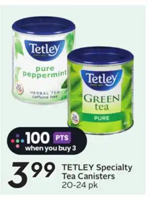 Sobeys TETLEY Specialty Tea Canisters offer