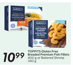 Sobeys TOPPITS Gluten Free Breaded Premium Fish Fillets offer