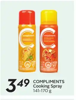 Sobeys COMPLIMENTS Cooking Spray offer