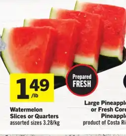 Foodland Watermelon Slices or Quarters offer