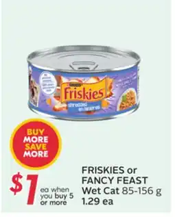 Sobeys FRISKIES or FANCY FEAST Wet Cat offer