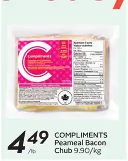 Sobeys COMPLIMENTS Peameal Bacon Chub offer