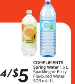 Sobeys COMPLIMENTS Spring Water offer
