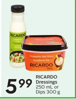 Sobeys RICARDO Dressings offer