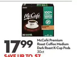 Longo's McCafé Premium Roast Coffee offer