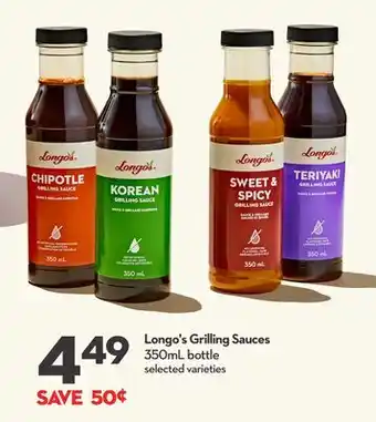 Longo's Grilling Sauces offer
