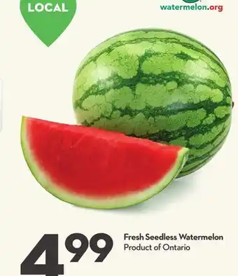 Longo's Fresh Seedless Watermelon offer