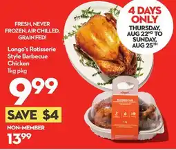 Longo's Longo's Rotisserie Style Barbecue Chicken offer