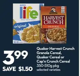 Longo's Harvest Crunch Granola Cereal, Cereal or Cereal offer