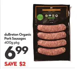 Longo's Organic Pork Sausages offer