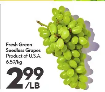 Longo's Fresh Green Seedless Grapes offer