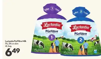 Longo's Lactantia PūrFiltre Milk offer