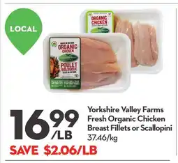 Longo's Fresh Organic Chicken Breast Fillets or Scallopini offer