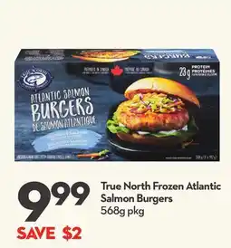 Longo's Frozen Atlantic Salmon Burgers offer