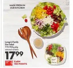 Longo's Family Size Salad offer