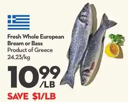 Longo's Fresh Whole European Bream or Bass offer