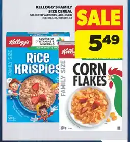 Real Canadian Superstore KELLOGG'S FAMILY SIZE CEREAL, 480-650 G offer